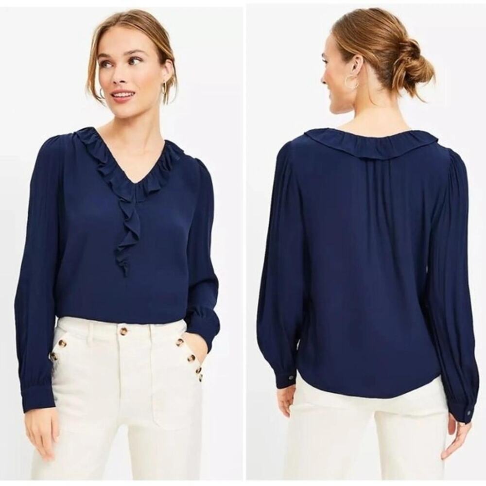 Ann taylor loft ruffled split